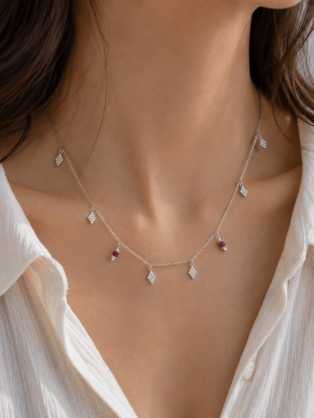 Naszyjnik Ruby Charm Cascade