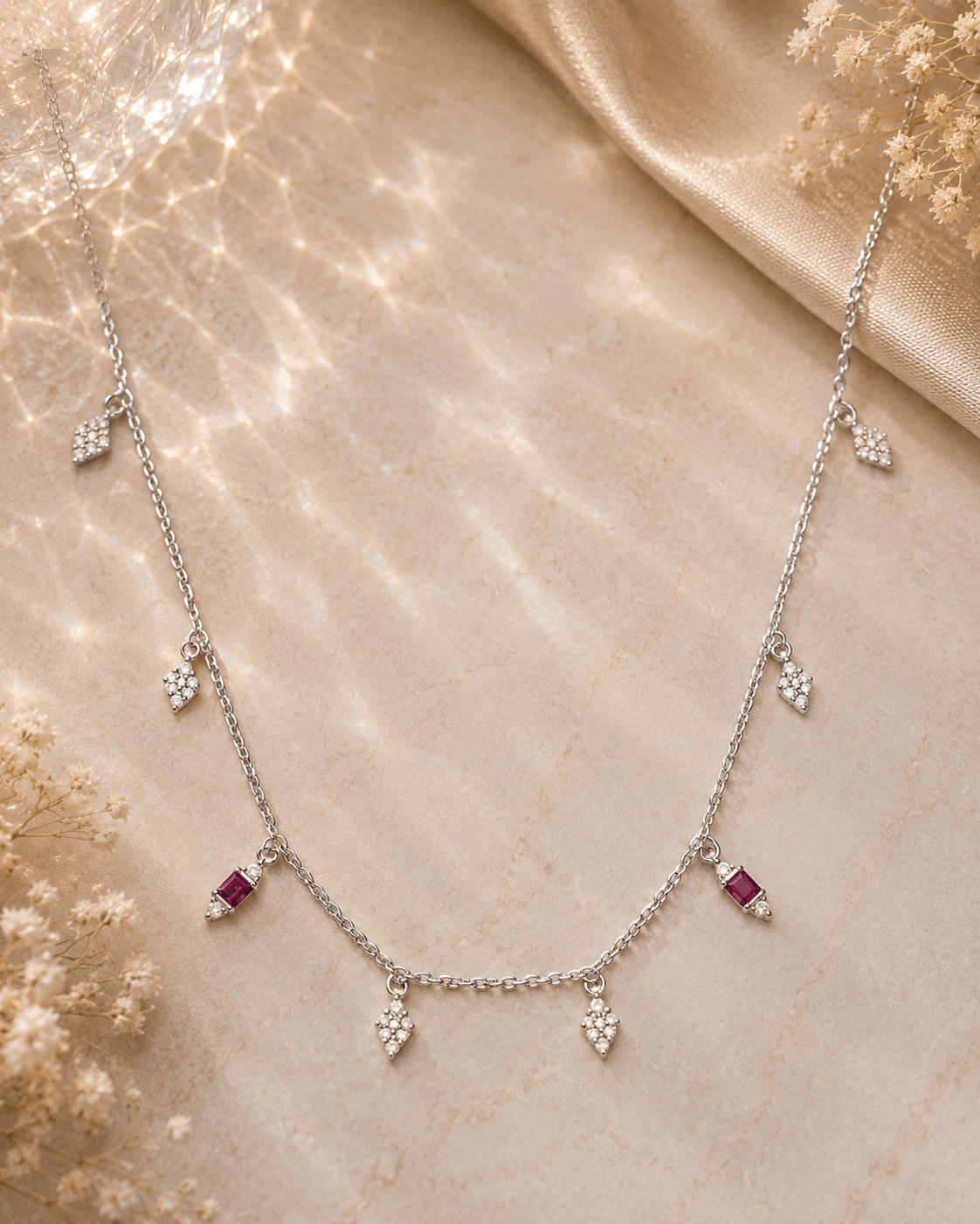 Naszyjnik Ruby Charm Cascade